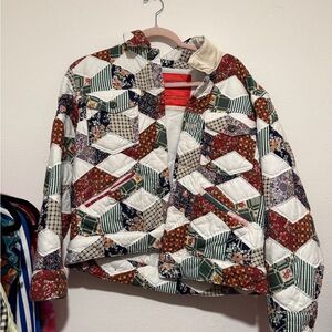 MOTHER Multicolor Patchwork Bomber Jacket